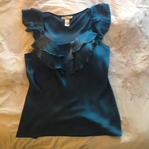 Petrol blue Kenar M  flutter blouse. Amazing with jeans!